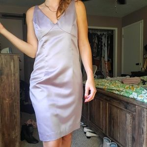 Silky Satin Lilac Minimalist Bodycon Dress